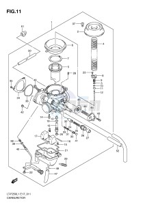 LT-F250 (E17) drawing CARBURETOR (LT-F250L1 E17)