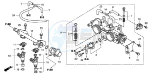 FJS600D 400 SILVER WING drawing THROTTLE BODY