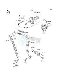 KX250F KX250T7F EU drawing Camshaft(s)/Tensioner