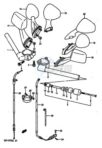 GSX-R750 (J-K-L) drawing HANDLEBAR (MODEL L)