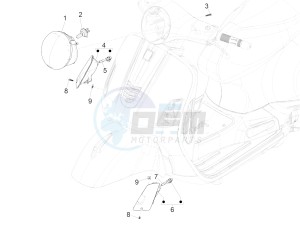 GTS 125 GTS SUPER 125 4T IE ABS E4 (EMEA) drawing Front headlamps - Turn signal lamps