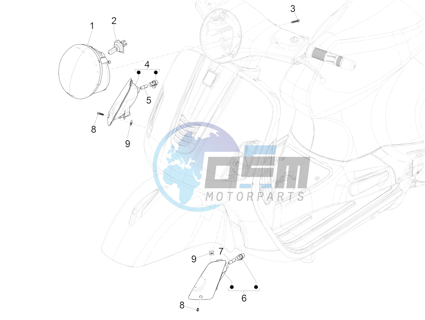 Front headlamps - Turn signal lamps