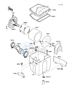 KLF 220 A [BAYOU 220] (A1-A4) [BAYOU 220] drawing AIR FILTER