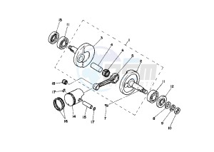 PW 50 drawing CRANKSHAFT PISTON