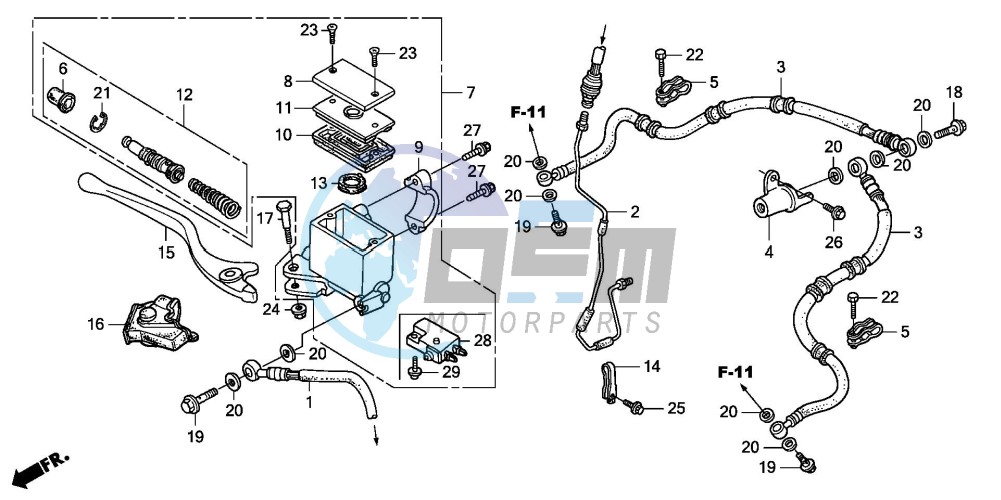 FR. BRAKE MASTER CYLINDER (TRX300EX'01-'06)