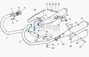 Breva 750 IE IE drawing Exhaust unit