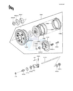 KZ 1000 R [EDDIE LAWSON REPLICA] (R1-R2) [EDDIE LAWSON REPLICA] drawing CLUTCH