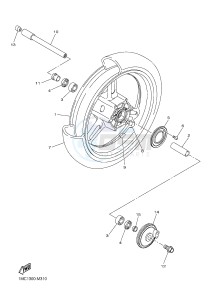 FJR1300A FJR1300-A FJR1300A ABS (B88D) drawing FRONT WHEEL