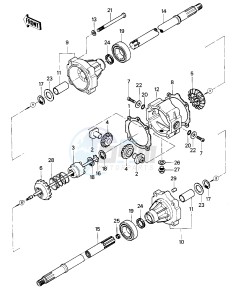 KLT 250 P [POLICE] (P1) [POLICE] drawing REAR AXLE