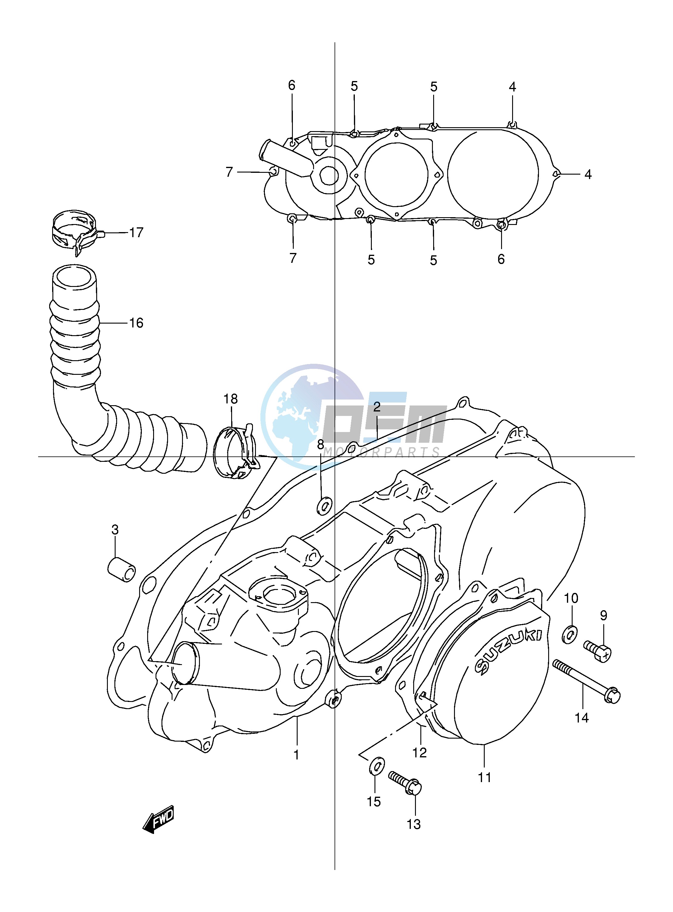 CRANKCASE LEFT COVER