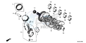 CB650FAE CB650FA 2ED drawing CRANKSHAFT/ PI STON