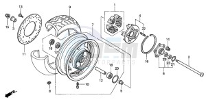 VTX1800C drawing REAR WHEEL