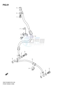 GSX-R1000 (E2) drawing FRONT BRAKE HOSE