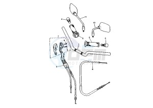 XJ N 600 drawing STEERING HANDLE-CABLE MY95