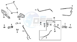 SHARK 50 drawing HANDLEBAR / CABLES / BRAKE LEVER