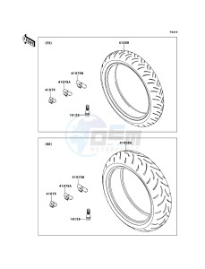 NINJA ZX-6R ZX600R9F FR GB XX (EU ME A(FRICA) drawing Tires