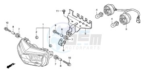 TRX400EX SPORTRAX 400EX drawing HEADLIGHT (TRX400EX8)