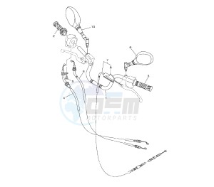 YBR 125 drawing HANDLEBAR AND CABLE