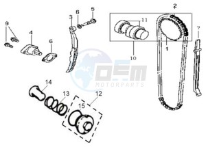 XS-125-K drawing CHAIN / CHAIN TENSIONER / CHAIN GUIDE