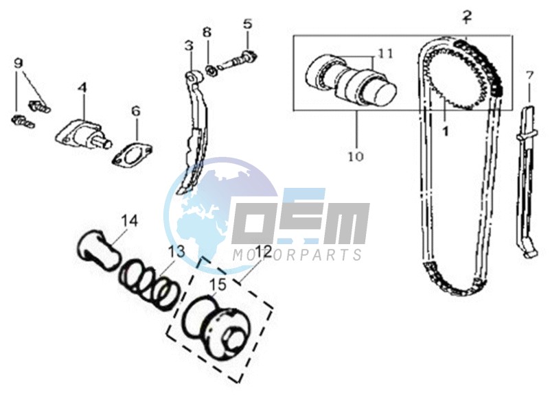 CHAIN / CHAIN TENSIONER / CHAIN GUIDE