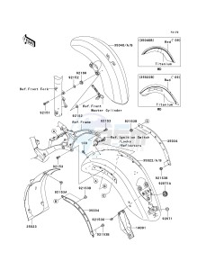 VN 2000 H [VULCAN 2000 CLASSIC] (8F-9F) H8F drawing FENDERS