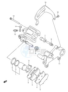 RM250 (E28) drawing REAR CALIPERS (MODEL K)