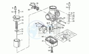 Strada 750 drawing Carburettors