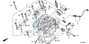 CBR250RD CBR250R 2E - (2E) drawing CYLINDER HEAD