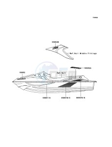 JET SKI STX-12F JT1200D7F FR drawing Decals(Red)