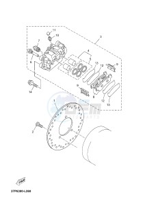 YP125RA (ABS) X-MAX125 ABS X-MAX125 ABS (2ABD) drawing REAR BRAKE CALIPER