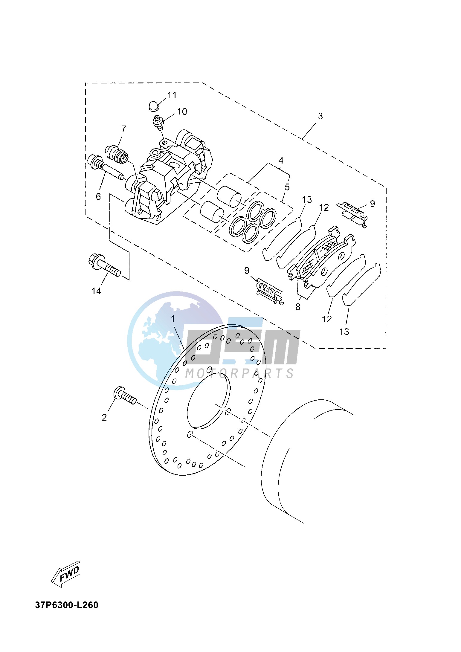 REAR BRAKE CALIPER