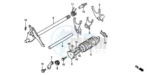 CRM50R drawing GEARSHIFT DRUM/ GEARSHIFT FORK