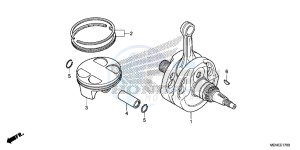 CRF450RF CRF450R Europe Direct - (ED) drawing CRANKSHAFT/PISTON