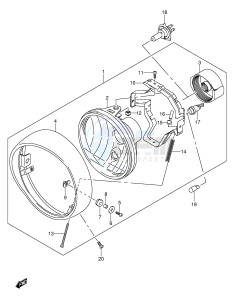 VL1500 (E2) drawing HEADLAMP (E2,E19,P37)