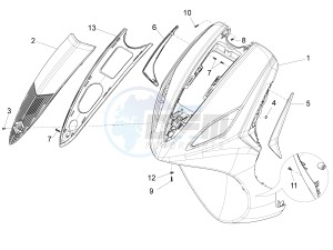 Fly 125 4t 3v ie e3 lem drawing Front shield