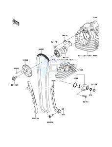 KLX125 KLX125CBF GB XX (EU ME A(FRICA) drawing Camshaft(s)/Tensioner