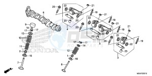 VFR1200XF CrossTourer - VFR1200X 2ED - (2ED) drawing CAMSHAFT/ VALVE (REAR)