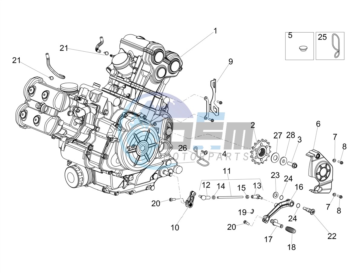 Engine-Completing part-Lever