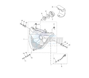 WR X 125 drawing HEADLIGHT