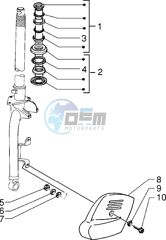 Steering bearing ball tracks