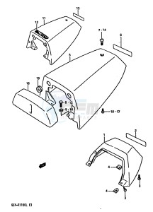 GSX-R1100 (K-L) drawing SEAT TAIL COVER (MODEL K)