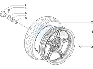 Liberty 50 2t Sport (UK) UK drawing Rear Wheel