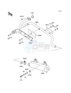 KVF360_4X4 KVF360-A3 EU GB drawing Muffler(s)