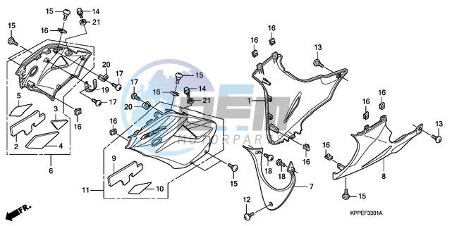 UNDER COWL (CBR125RW7/RW9/RWA)