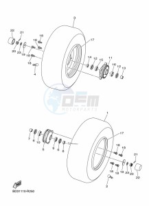 YFM90R (BD3F) drawing FRONT WHEEL