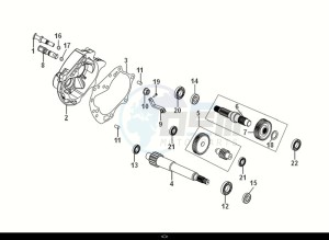 FIDDLE IV 50 (XG05W1-EU) (E5) (M1-M3) drawing MISSION CASE-DRIVE SHAFT