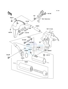 KX85 / KX85 II KX85-B5 EU drawing Muffler(s)