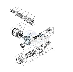 XV VIRAGO 11000 drawing MIDDLE DRIVE GEAR