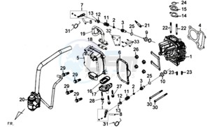 SYMPHONY 125 drawing CYLINDER HEAD CPL