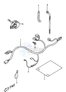 DR350 (V-W-X) drawing WIRING HARNESS